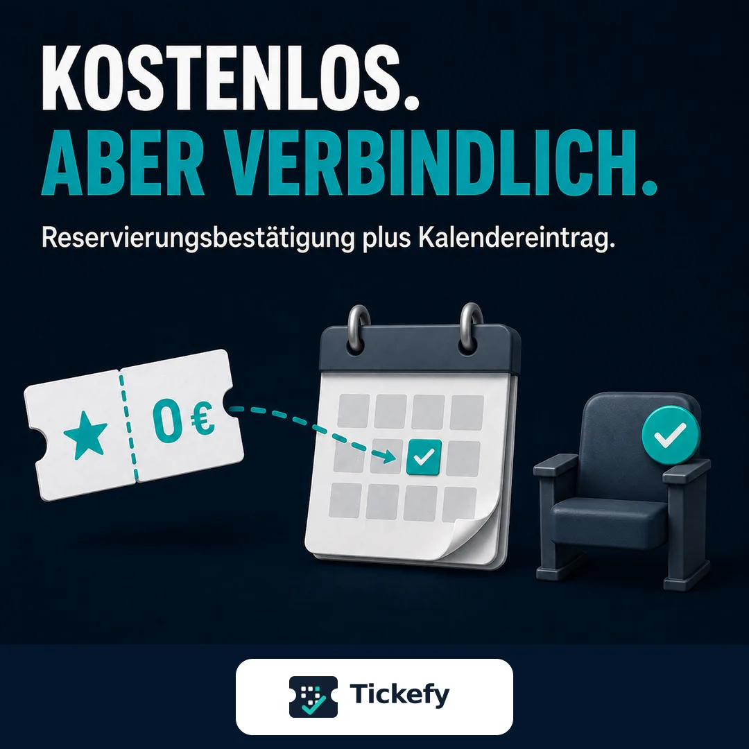 Reservierungsbestätigung mit Kalendereintrag: Kostenlos. Aber verbindlich.